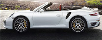 Silver convertible car